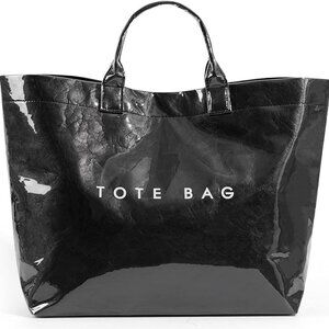 Large Tote Bags for Women PVC Clear Totes Bag Plastic Carry All Bag Kraft Paper